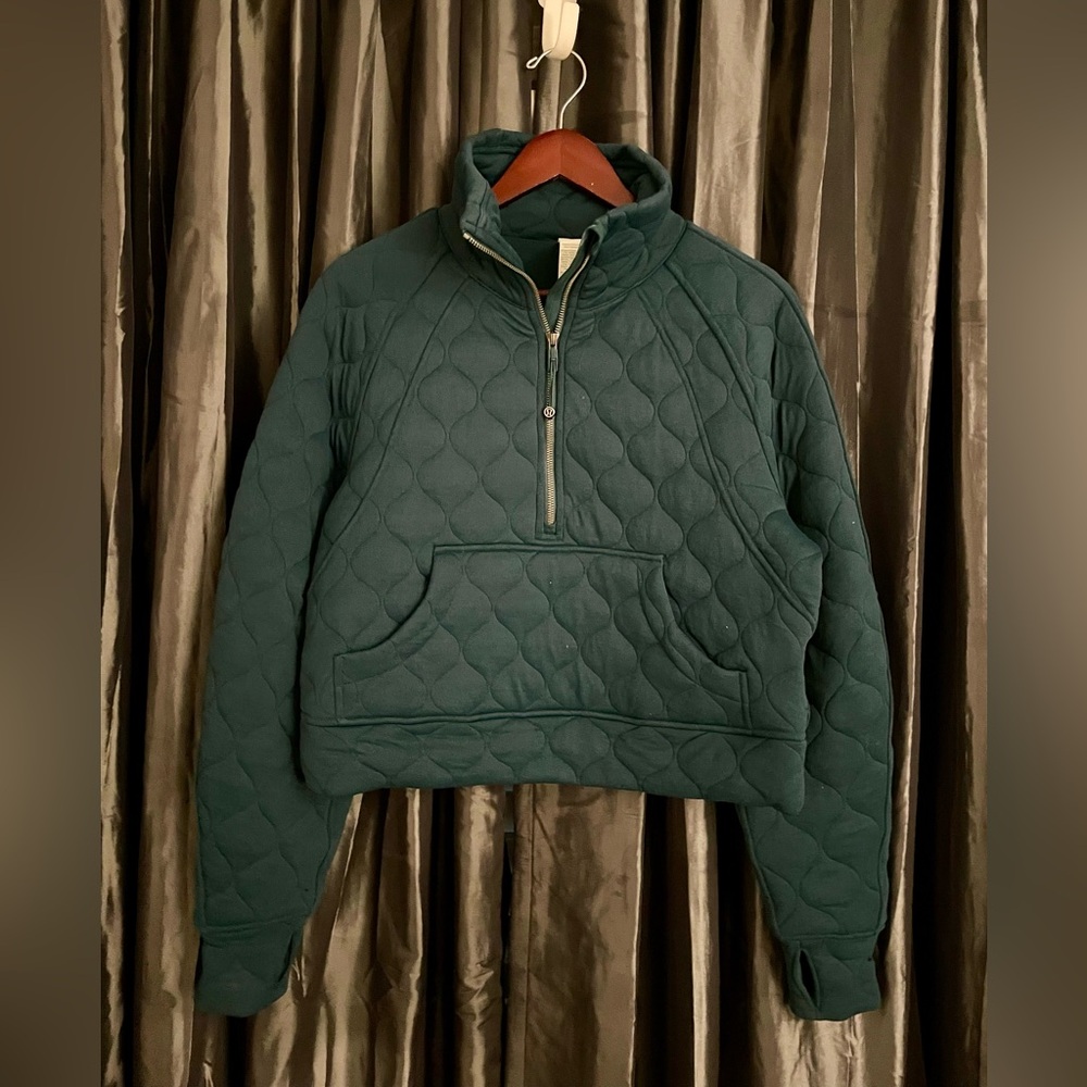 Lululemon scuba oversized Quilted half zipped pullover size XS